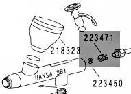 Гайка уплотнения иглы для Hansa 181/281/381/481/581/681  (HS-223471)